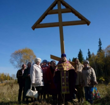 В поселке Рассвет установлен Поклонный крест 3