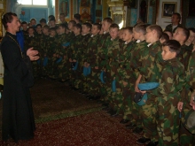 Посещение храма кадетами