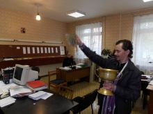 Молебен в военкомате