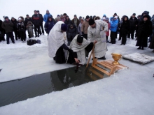 Великое освящение воды на реке Чулым 3