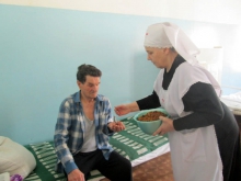 Раздача колива в ЦРБ