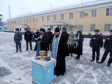 Молебен на месте строительства часовни в Ачинском следственном изоляторе
