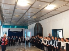 Организационная линейка в православной гимназии 1