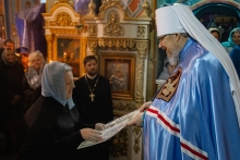 Глава Красноярской митрополии возглавил Литургию в день престольного праздника в Казанском соборе 19