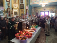 Чин благословения колива в Казанском кафедральном соборе г. Ачинска 2