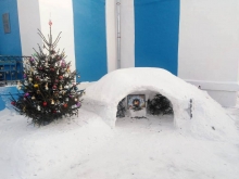 Рождественский вертеп появился у стен Казанского собора 1