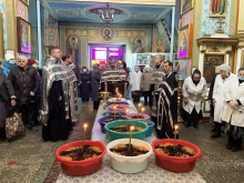 Чин благословения колива в Казанском кафедральном соборе г. Ачинска
