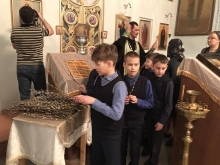 В православной гимназии освятили веточки вербы