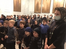 В православной гимназии освятили веточки вербы 5