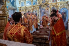 Владыка Пантелеимон совершил Литургию в Казанском соборе г. Ачинска 13