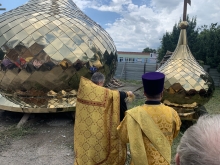 В Боготоле освящены купола строящегося храма 5