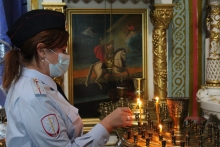 Казанский собор посетили сотрудники полиции 5
