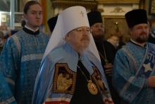 Правящий архиерей возглавил Литургию в день престольного праздника в Казанском соборе г. Ачинска