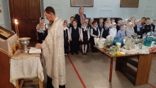Чин Великого освящения воды совершен в гимназическом храме 2