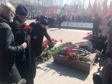 Священнослужители Казанского собора приняли участие в митинге, посвященном Дню Победы 2