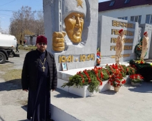 Ачинский священник принял участие в Районном митинге в честь Дня Победы 1