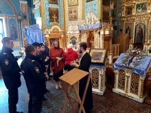 В Казанском соборе ачинские полицейские помолились о победе российского воинства 2