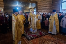 Владыка Пантелеимон освятил храм в селе Новоникольск Большеулуйского района 14