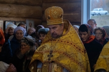 Владыка Пантелеимон освятил храм в селе Новоникольск Большеулуйского района 13