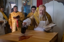 Владыка Пантелеимон освятил храм в селе Новоникольск Большеулуйского района 6