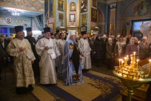Правящий архиерей совершил Божественную литургию в Казанском кафедральном соборе Ачинска