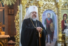 Правящий архиерей совершил Божественную литургию в Казанском кафедральном соборе Ачинска 12