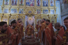 Владыка Пантелеимон совершил Божественную литургию в Казанском соборе города Ачинска 11