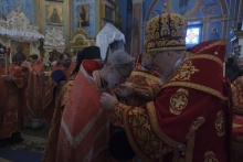 Владыка Пантелеимон совершил Божественную литургию в Казанском соборе города Ачинска 9
