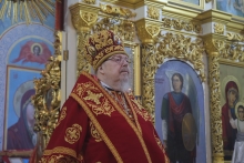 Владыка Пантелеимон совершил Божественную литургию в Казанском соборе города Ачинска