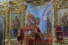 Владыка Пантелеимон совершил Божественную литургию в Казанском соборе города Ачинска 19