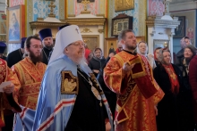 Глава Красноярской митрополии совершил Божественную литургию в Казанском кафедральном соборе Ачинска