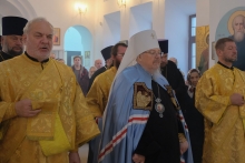 Владыка Пантелеимон совершил чин освящения храма святого Александра Невского в городе Боготоле