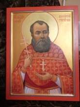 В Великий Четверг отец благочинный освятил икону священномученика Евфимия Горячева 9