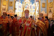 Митрополит Никита совершил Литургию в Казанском кафедральном соборе города Ачинска 7