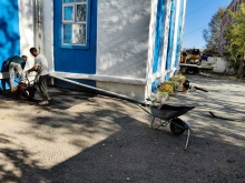 Проведены работы по благоустройству прихрамовой территории Казанского собора